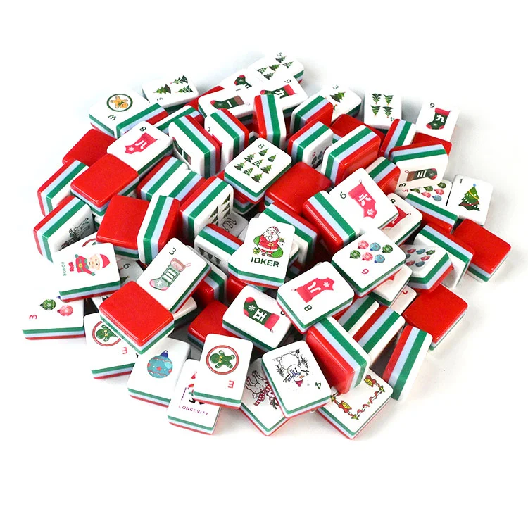 Świąteczne, świąteczne akrylowe płytki Mahjong