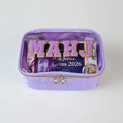 Purple Glitz Mahjong Set