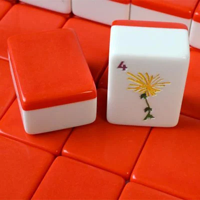 Vibrant Red Melamine Mahjong Tiles