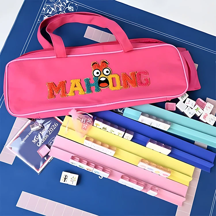 Zestaw różowego kreskówki Emoji Mahjong